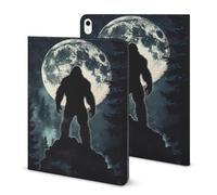 Bigfoot And Moon Compatible with iPad Protective Case with Pen Holder Book Style