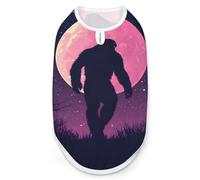 Bigfoot And Moon Purple Dog Shirt for Dogs & Cats Soft Breathable Pet Vest T Shirt Lightweight Dog Tank Top M