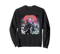 Bigfoot And Ninja Alien Vintage Japanese Samurai Ukiyo-E Art Sweatshirt