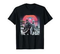 Bigfoot and Ninja Alien Vintage Japanese Samurai Ukiyo-E Art T-Shirt