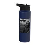 Bigfoot Area 51 UFO Encounter Selfie Stainless Steel Insulated Water Bottle