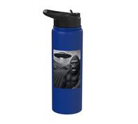 Bigfoot Area 51 UFO Encounter Selfie Stainless Steel Insulated Water Bottle