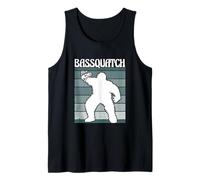 Bigfoot Bass Fishing Sasquatch Fisherman Funny Bassquatch Tank Top