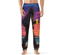 Bigfoot Beer Sunset Beach Men's Pajama Pants Lightweight Pjs Bottoms Lounge Pants Sleepwear Soft