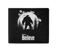 Bigfoot Believe Billfold Wallet Leather Purse Cute Card Holder Clutch for Business Travel