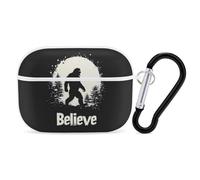 Bigfoot Believe Funny Headphone Cases Compatible with AirPods Pro Hard PC Protective Cover with Keychain