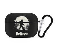 Bigfoot Believe Funny Headphone Cases Compatible with AirPods Pro Hard PC Protective Cover with Keychain