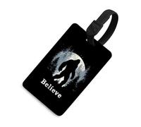 Bigfoot Believe Funny Luggage Tag Identifiers Travel Bag Tags with Name ID Label for Suitcase Backpack