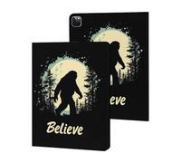 Bigfoot Believe Funny Tablet Cases Multi-Viewing Angels Trifold Stand Case Compatible with iPad Series