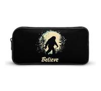 Bigfoot Believe Large Pencil Case Pouch Multifunctional Office Storage Pocket Makeup Bag with Zipper