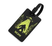 Bigfoot Believe Printed Luggage Tag with ID Name Card Funny Suitcase Labels Baggage Bag Tags