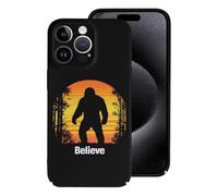 Bigfoot Believe Printed Phone Case Unisex Cute Hard Cellphone Protective Cover Compatible with iPhone 15/15 Plus/15 Pro/15 Pro Max