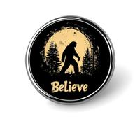 Bigfoot Believe Round Metal Brooches 1 Inch Memorial Badges Exquisite Decorations Pins for Clothing