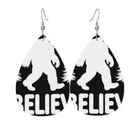 Bigfoot Believe Sasquatch Monsters Dangle Earrings Creative Earrings Fashion Earring For Party Mother'S Day