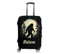 Bigfoot Believe Travel Luggage Case Cover Washable Suitcase Protector Funny Protective Baggage Fits 19-32 Inch