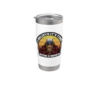 Bigfoot Believer Beer Lover Gift, Sasquatch Distressed Stainless Steel Insulated Tumbler