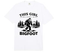 Bigfoot Believer Sasquatch Cryptid Forest Graphic Comfort Colors Adult Heavyweight T-Shirt