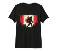 Bigfoot Big Foot Canadian Flag Sasquatch Canada Premium T-Shirt