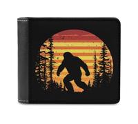 Bigfoot Big Foot Sasquatch Bifold Wallet PU Leather Pocket Wallet Slim Purse for Women Men Gifts