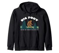 Bigfoot Big Foot Saw Me But Nobody Believes Him T-Shirt Zip Hoodie