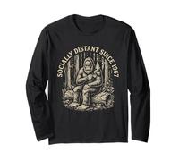 Bigfoot Blowing Dandelion Tshirt Vintage Sasquatch Yeti Long Sleeve T-Shirt