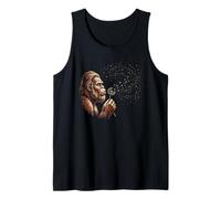 Bigfoot Blowing Dandelion Tshirt Vintage Sasquatch Yeti Tank Top