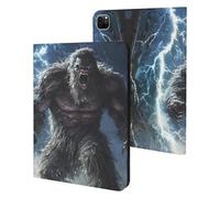 Bigfoot Braving Thunders Cute Tablet Case No Pen Slot Lightweight Hard Protective Cover Compatible with Ipad 9th/ 8th/ 7th
