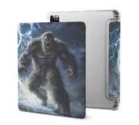 Bigfoot Braving Thunders Cute Tablet Case with Pencil Holder Lightweight Hard Protective Cover Compatible with Ipad 2020 /Pro 2020/2020 AIR 4 /Pro 2021