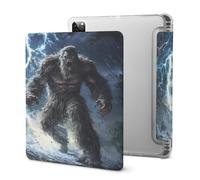 Bigfoot Braving Thunders Cute Tablet Case with Pencil Holder Lightweight Hard Protective Cover Compatible with Ipad 2020 /Pro 2020/2020 AIR 4 /Pro 2021