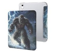 Bigfoot Braving Thunders Cute Tablet Case with Pencil Holder Lightweight Hard Protective Cover Compatible with iPad 9th/ 8th/ 7th