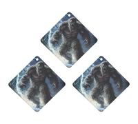 Bigfoot Braving Thunders Funny Car Air Fresheners 3pcs Long Lasting Scent Automotive Hanging Scented Cards Tablets