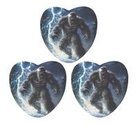 Bigfoot Braving Thunders Funny Car Air Fresheners 3pcs Long Lasting Scent Automotive Hanging Scented Cards Tablets