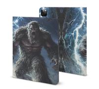 Bigfoot Braving Thunders Funny Tablet Case with Pen Slot Lightweight Hard Protective Cover Compatible with iPad 2020/Pro 2020/Pro 2021/Air4/Air5