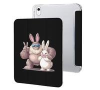 Bigfoot Bunny Easter Day Sasquatch Cute Protective Case Compatible for IPAD 10代 (10.9in) Trifold Tablet Cover Non-Slip Cases