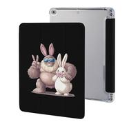 Bigfoot Bunny Easter Day Sasquatch Cute Protective Case Compatible for IPAD 2017/2018/Air1/Air2 (9.7in) Trifold Tablet Cover Non-Slip Cases