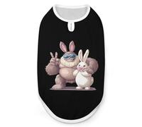 Bigfoot Bunny Easter Day Sasquatch Dog Shirts Patterned Pet Clothes Tank Top Sleeveless T-Shirt for Cats Puppy XL