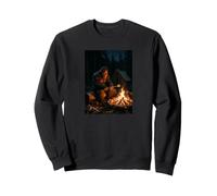 Bigfoot Camping Bonfire Funny Sasquatch Marshmallow Sweatshirt