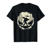Bigfoot Carrying Log Sasquatch Lumberjack Forest T-Shirt