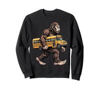 Bigfoot Carrying School Bus Funny Sasquatch Back To School Sweatshirt