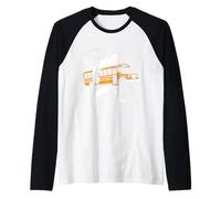 Bigfoot Carrying School Bus Sasquatch Driver Cryptid Humor Raglan Baseball Tee