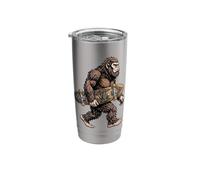 Bigfoot Carrying Skateboard Funny Sasquatch Skateboarding Stainless Steel Insulated Tumbler