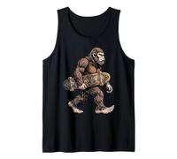 Bigfoot Carrying Skateboard Funny Sasquatch Skateboarding Tank Top