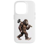 Bigfoot Carrying Sledgehammer Sasquatch Builder Construction Case for iPhone 14 Pro