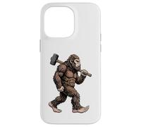 Bigfoot Carrying Sledgehammer Sasquatch Builder Construction Case for iPhone 14 Pro Max