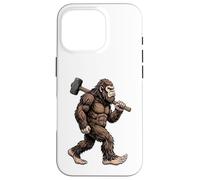 Bigfoot Carrying Sledgehammer Sasquatch Builder Construction Case for iPhone 16 Pro