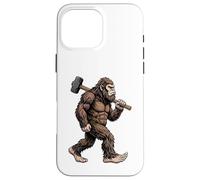 Bigfoot Carrying Sledgehammer Sasquatch Builder Construction Case for iPhone 16 Pro Max