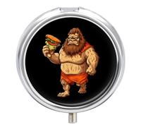 Bigfoot Carrying Taco Pill Box 3 Compartment Small Portable Medicine Case Pill Organizer for Pocket Purse