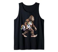 Bigfoot Carrying Unicorn Funny Sasquatch Fantasy Tank Top