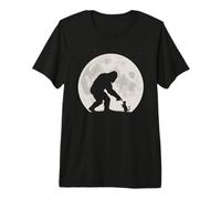 Bigfoot & Cat, Full Moon Premium T-Shirt