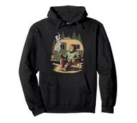 Bigfoot Chilling at the Campsite RV Life Pullover Hoodie